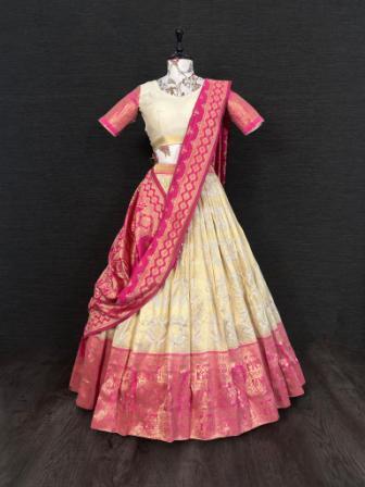 Yellow & Green Coloured Designer Banarasi Lehenga Choli with Dupatta!! at  Rs 1658.00 | Banarasi Lehenga | ID: 2853184669588