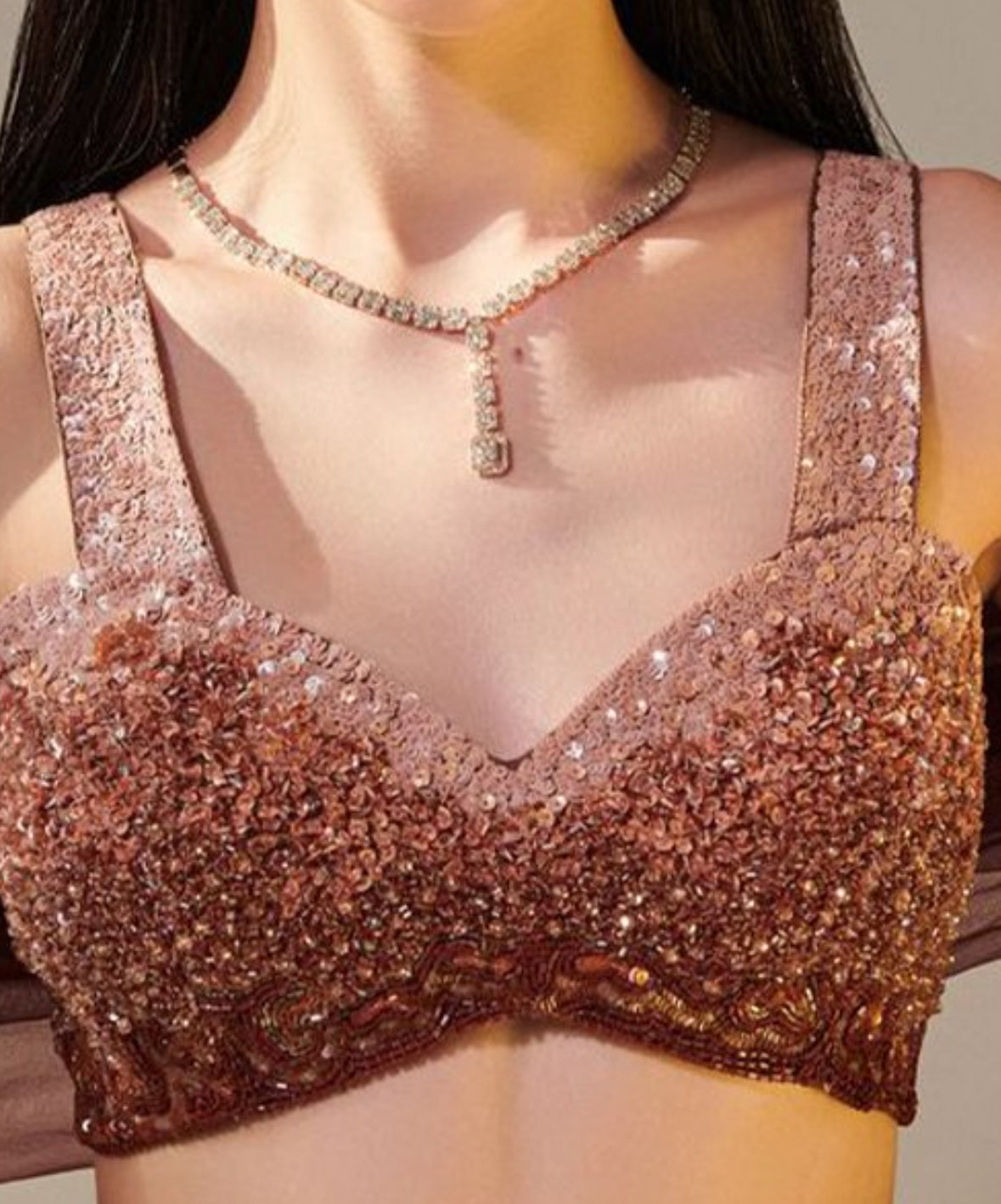 High Quality Brown Embellished Lehenga Set